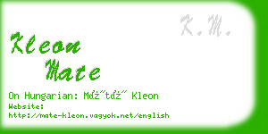 kleon mate business card